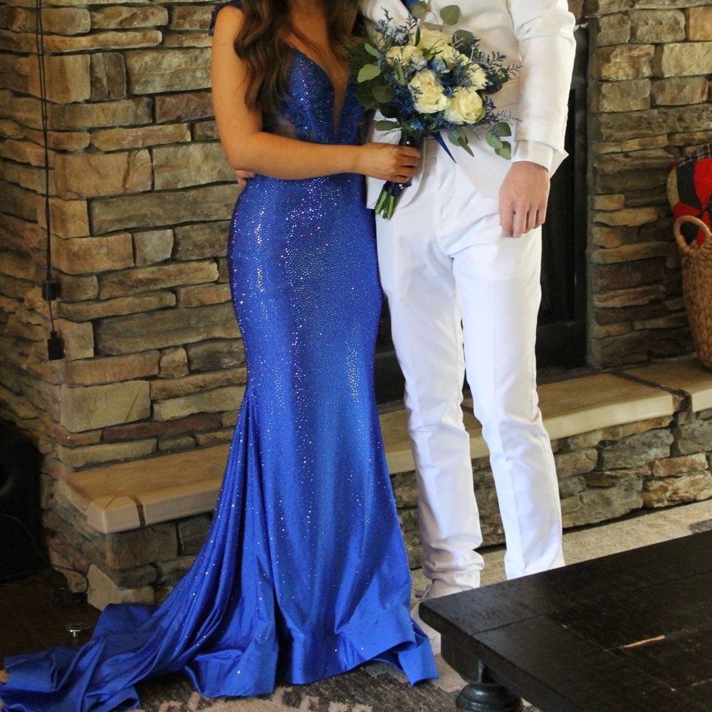 Sherri Hill Royal Blue Prom Dress